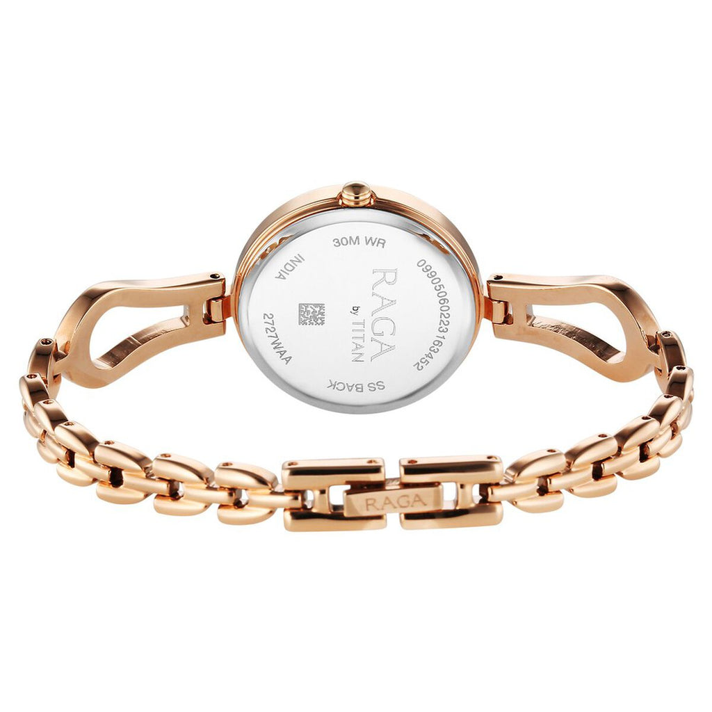 Titan Raga Rose Gold Dial Rose Gold Metal Strap Women's Watch 2727WM01 - view 5