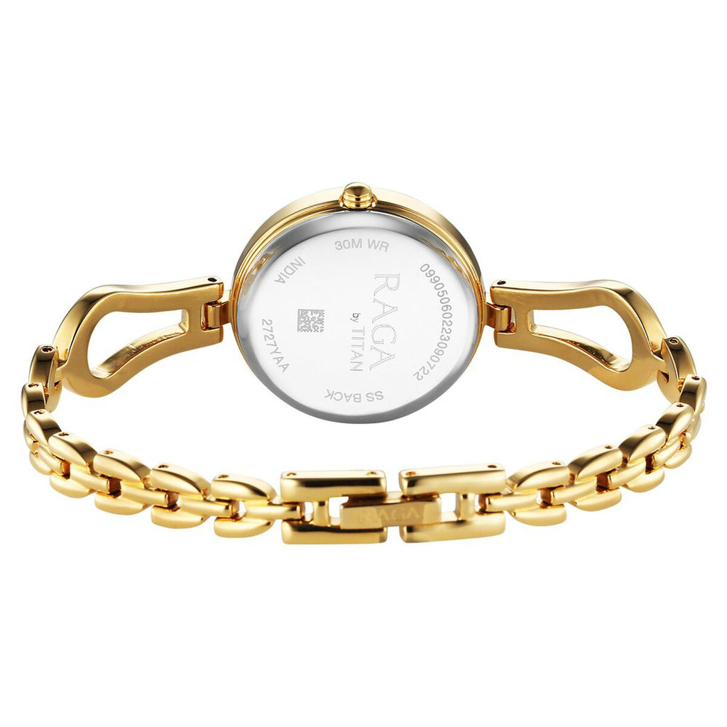 Titan Raga Champagne Dial Gold-Tone Metal Strap Women's Watch 2727YM01 - view 5