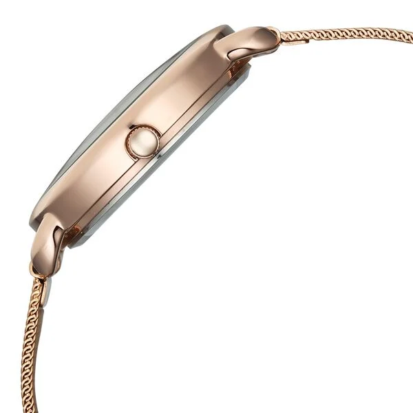 Fastrack Vyb Classique Maroon Dial Rose Gold Steel Strap Women's Watch FV60091WM02 - view 5