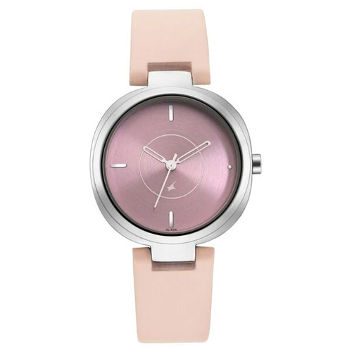 Fastrack Stunners Pink Dial Pink Leather Strap Women's Watch - view 2