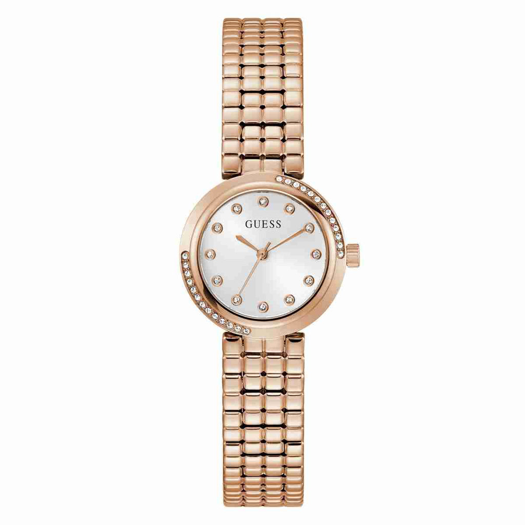 Guess Clara White Dial Rose Gold-Tone Stainless Steel Strap Women's Watch GW0930L3 - view 1