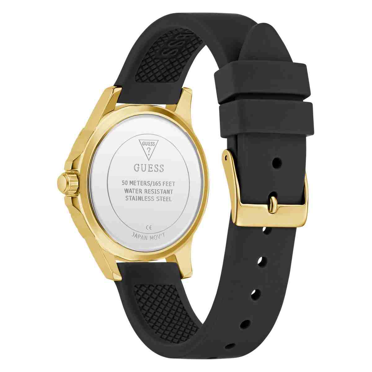 Guess Mist Green Dial Black Silicone Strap Women's Watch GW0949L2 - view 3