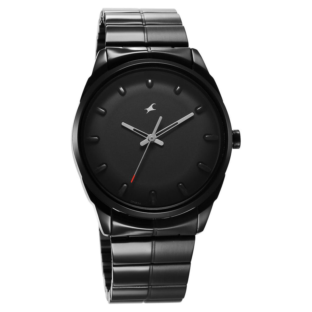 Fastrack Black Dial Black Stainless Steel Strap Men's Watch 3273NM01 - view 2