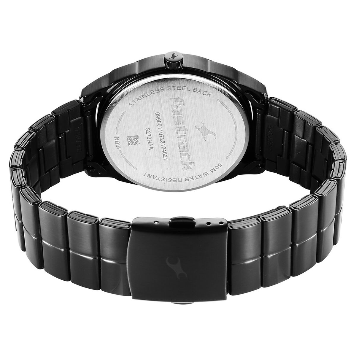 Fastrack Black Dial Black Stainless Steel Strap Men's Watch 3273NM01 - view 5