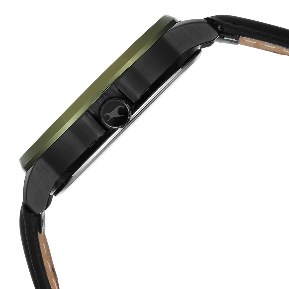 Fastrack Street Opulence Sun Moon Multifunction Green Dial Black Leather Strap Men's Watch 3303KL01 - view 5