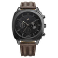 Fastrack Kronos Chronograph Black Dial Brown Leather Strap Men's Watch 3319NL01 - view 1