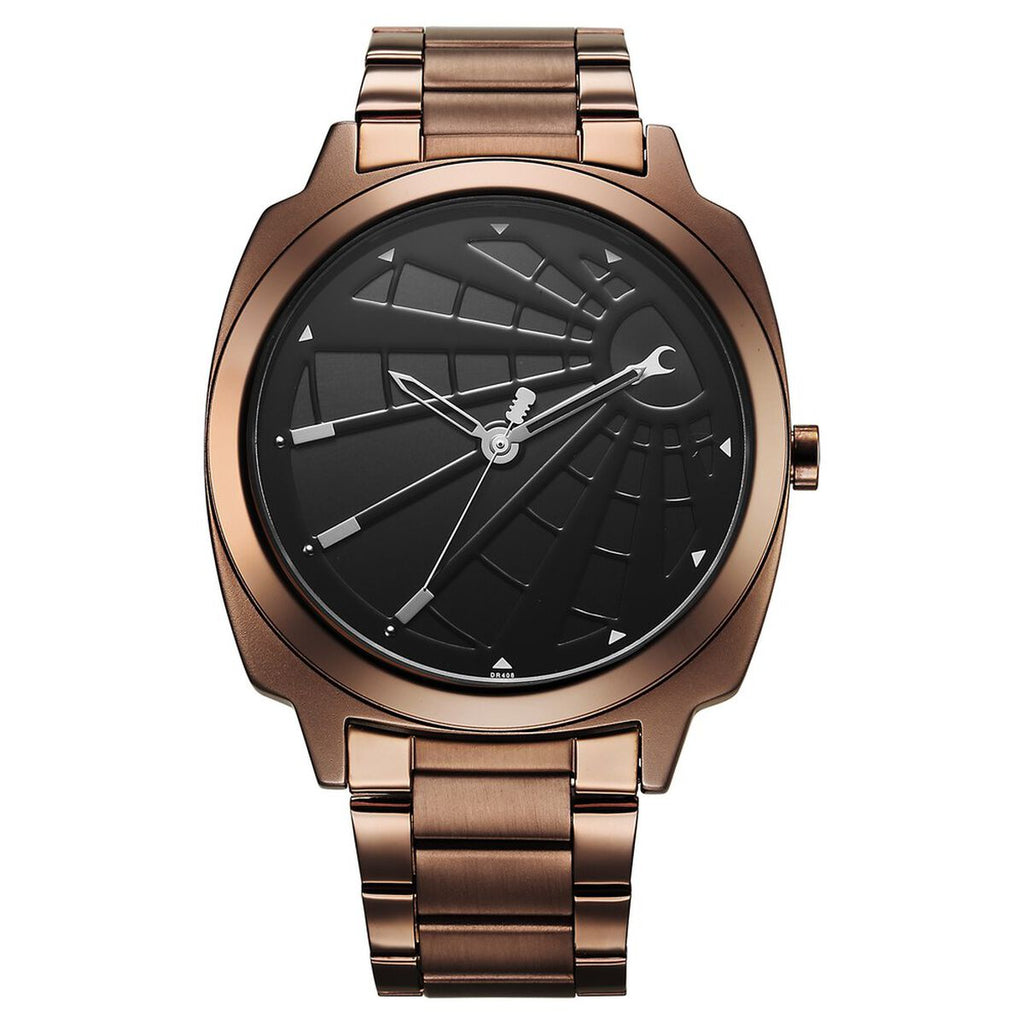 Fastrack Groove Black Dial Brown Stainless Steel Strap Men's Watch 3322QM01 - view 2