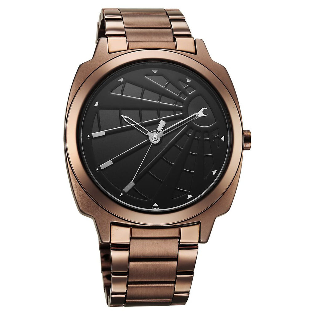 Fastrack Groove Black Dial Brown Stainless Steel Strap Men's Watch 3322QM01 - view 4