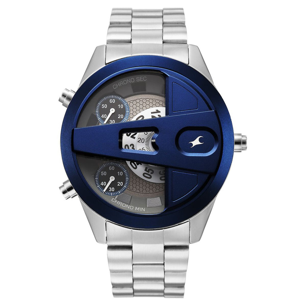 Fastrack Overdrive Chronograph Micromotor White Dial Silver Stainless Steel Strap Men's Watch 3331KM02 - view 1
