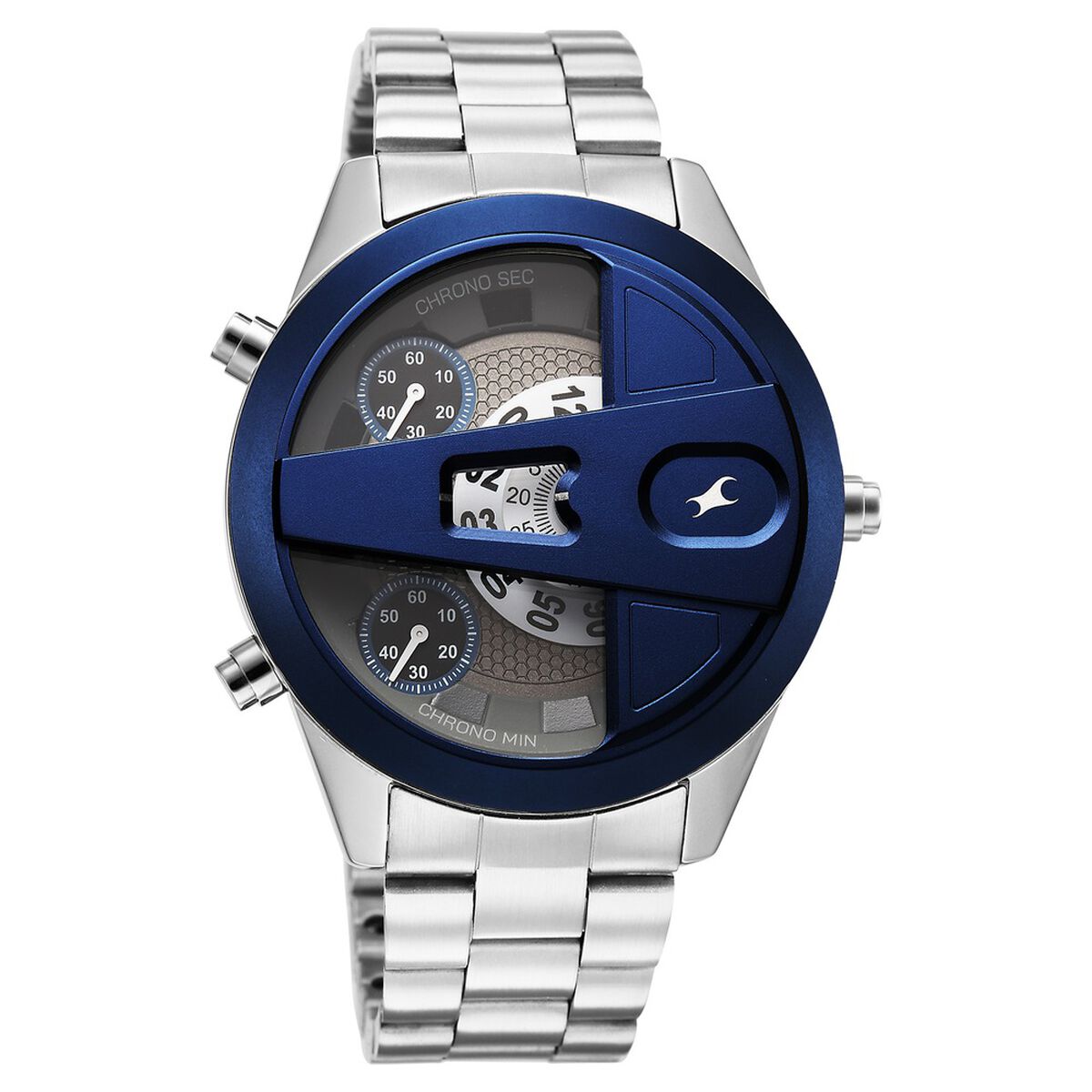 Fastrack Overdrive Chronograph Micromotor White Dial Silver Stainless Steel Strap Men's Watch 3331KM02 - view 2