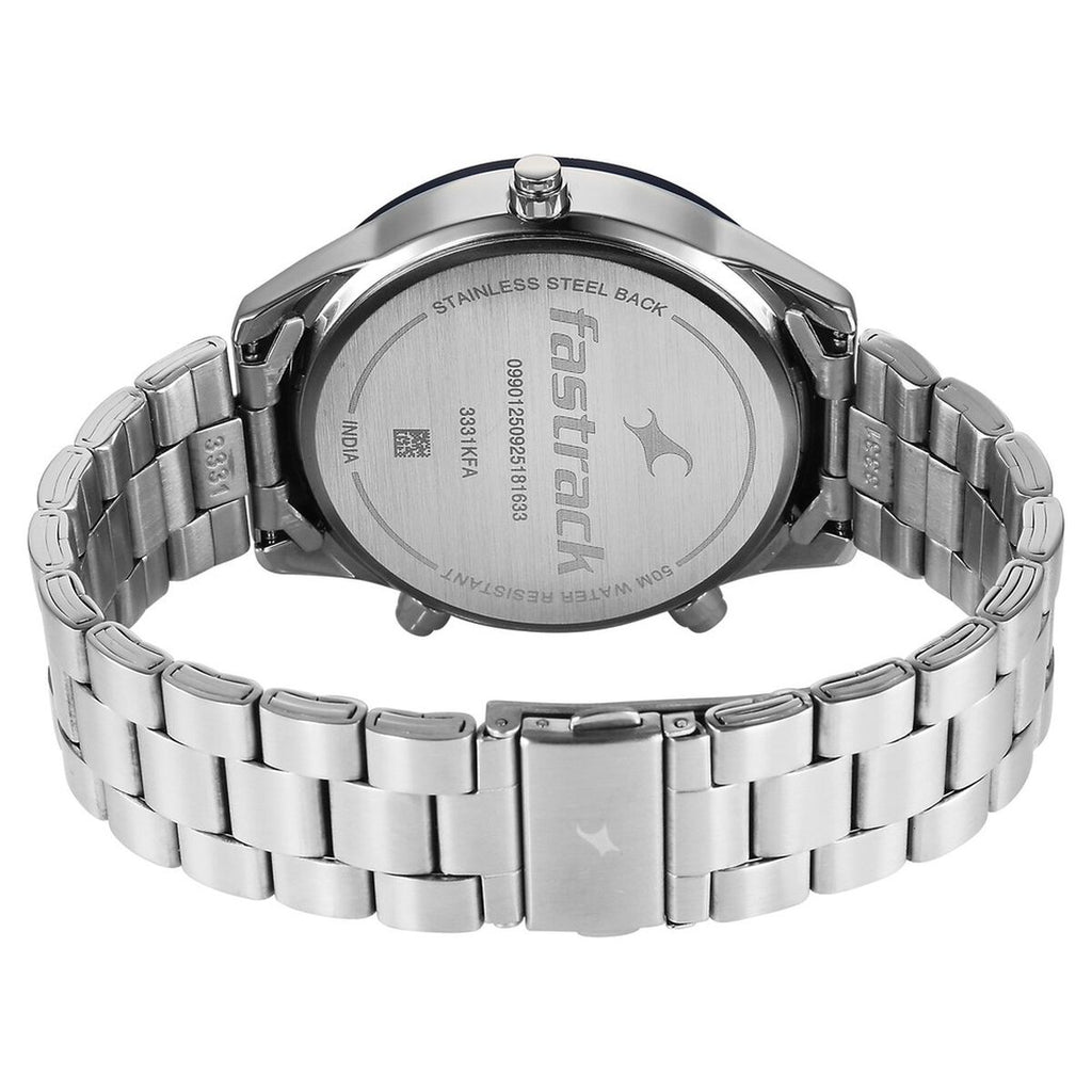 Fastrack Overdrive Chronograph Micromotor White Dial Silver Stainless Steel Strap Men's Watch 3331KM02 - view 6