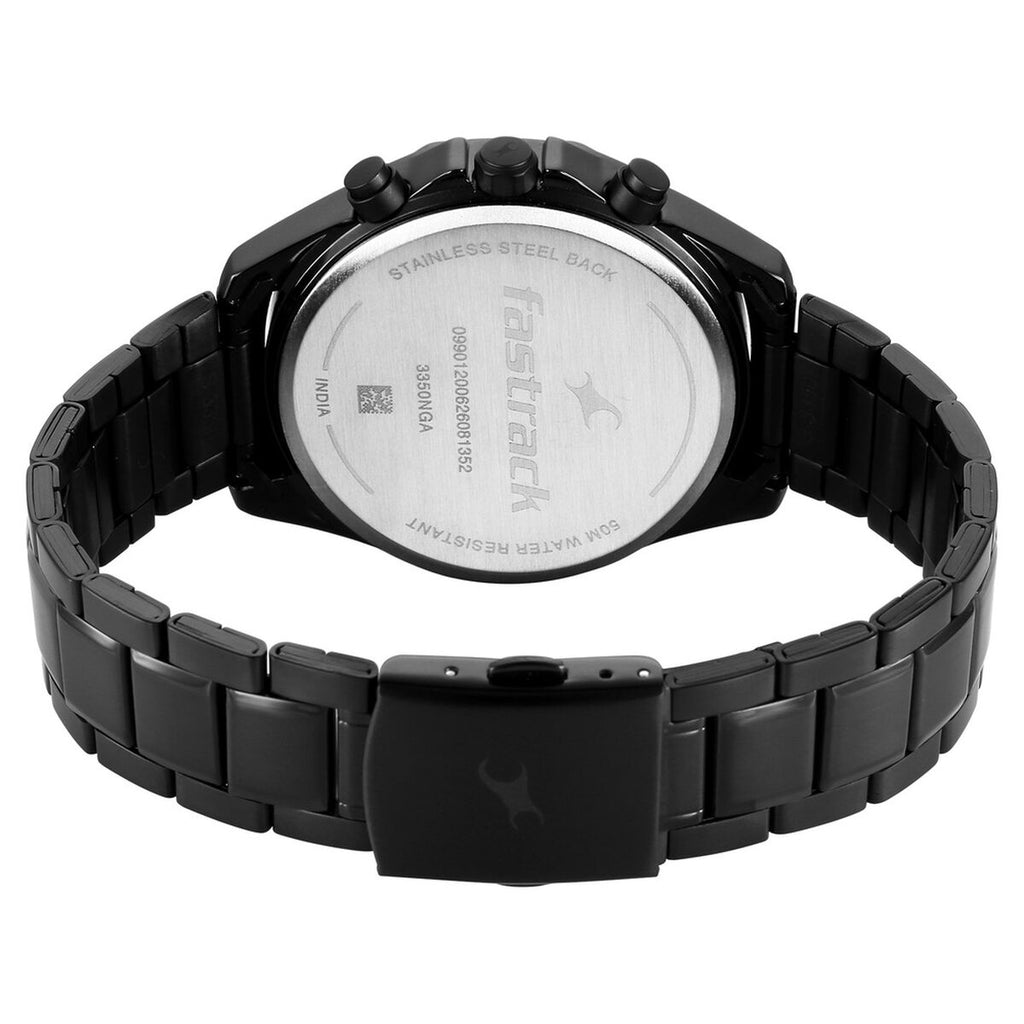 Fastrack Oceanyx 2.0 Chronograph Blue Dial Black Stainless Steel Strap Men's Watch 3350NM01 - view 6