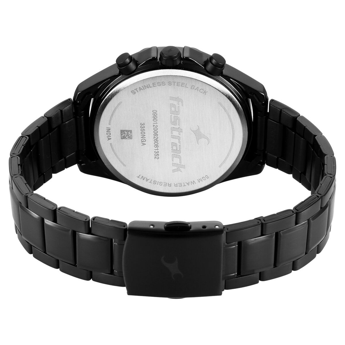 Fastrack Oceanyx 2.0 Chronograph Blue Dial Black Stainless Steel Strap Men's Watch 3350NM01 - view 6