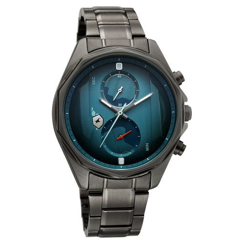 Fastrack Oceanyx 2.0 Chronograph Green Dial Grey Stainless Steel Strap Men's Watch 3350QM01 - view 2