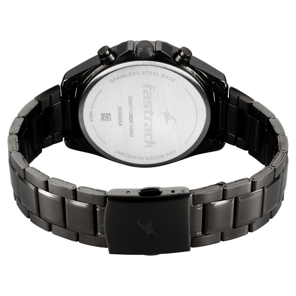 Fastrack Oceanyx 2.0 Chronograph Green Dial Grey Stainless Steel Strap Men's Watch 3350QM01 - view 6