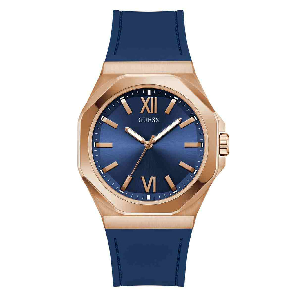 Guess Blue Dial Blue Silicone Strap Men's Watch GW0850G3 - view 1