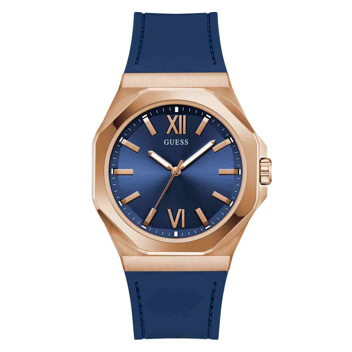 Guess Blue Dial Blue Silicone Strap Men's Watch GW0850G3 - view 1