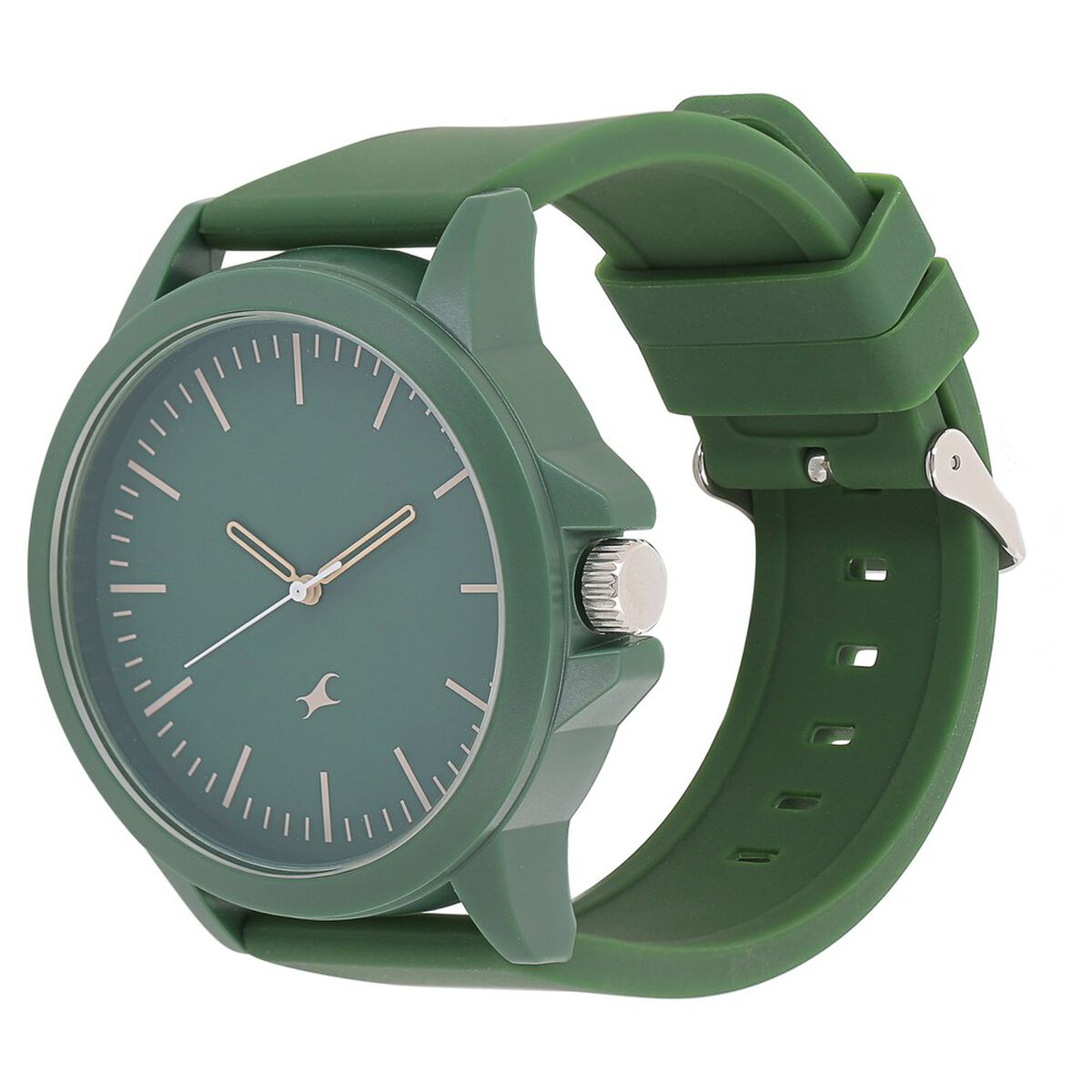Fastrack The Minimalists Green Dial Green Silicone Strap Watch 38024PP26 - view 2