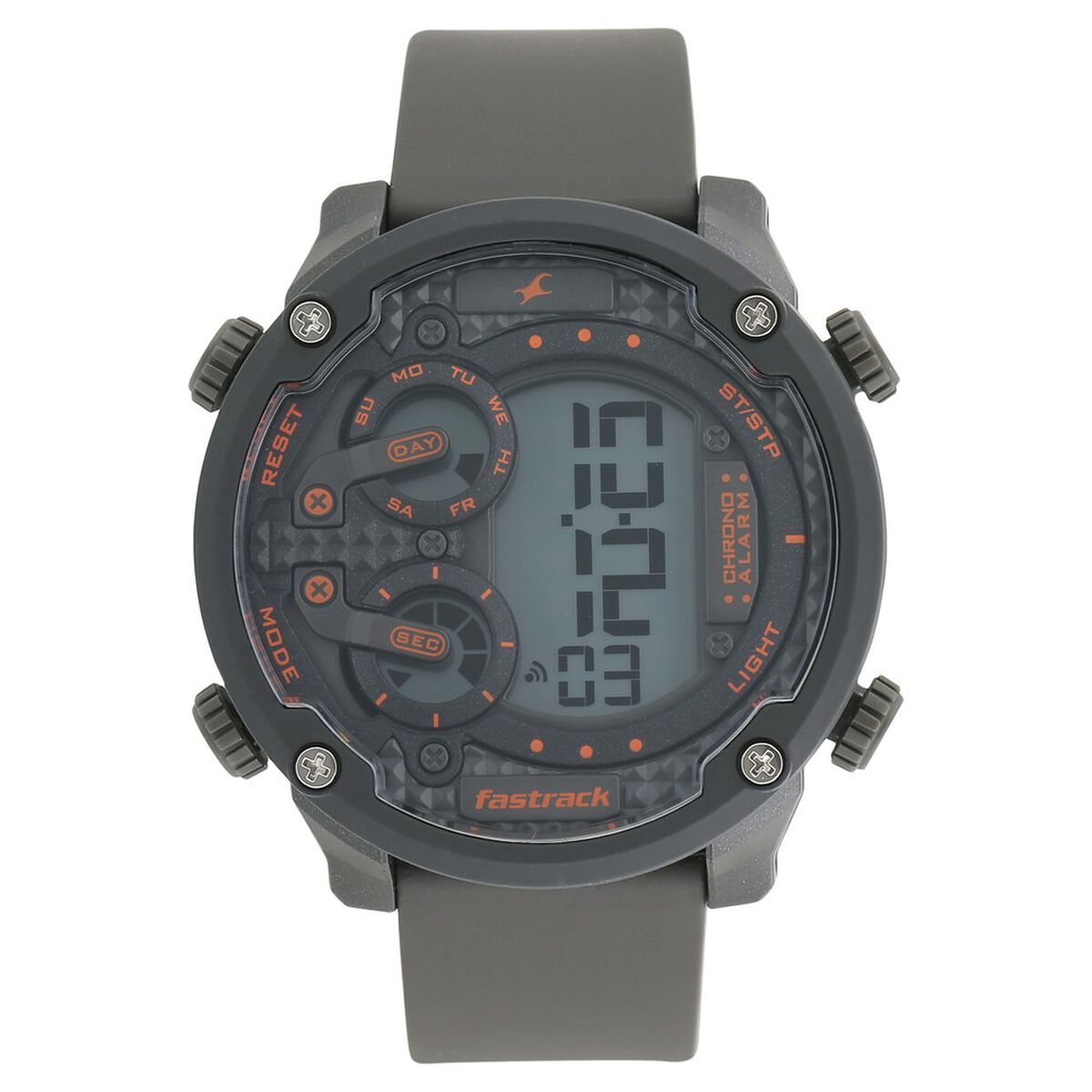 Fastrack Trendies Digital Black Dial Black Silicone Strap Men's Watch 38045PP03 - view 1
