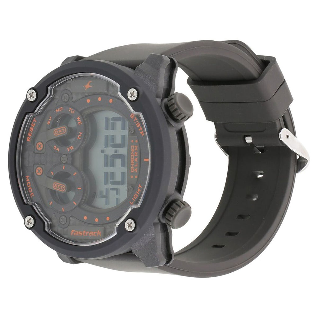 Fastrack Trendies Digital Black Dial Black Silicone Strap Men's Watch 38045PP03 - view 2