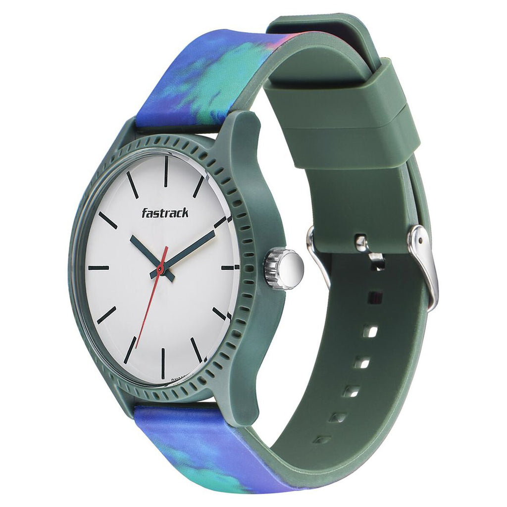 Fastrack Tie & Dye White Dial Multicoloured Strap Watch 38061PP08 - view 3