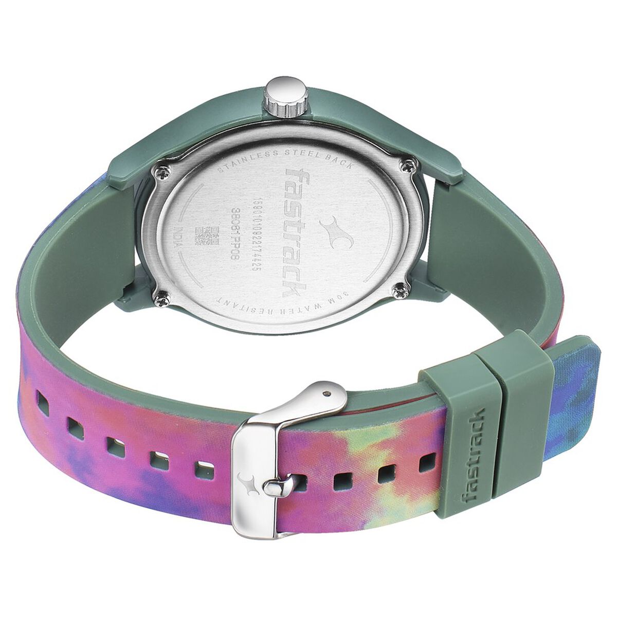 Fastrack Tie & Dye White Dial Multicoloured Strap Watch 38061PP08 - view 5