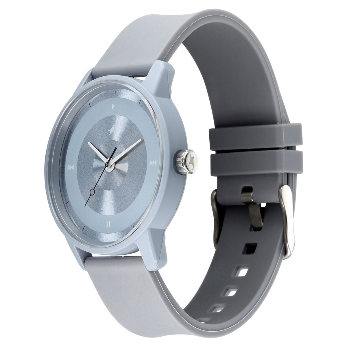 Fastrack Tees Y2K Blue Dial Black Silicone Strap Men's Watch 38145PP12W - view 3
