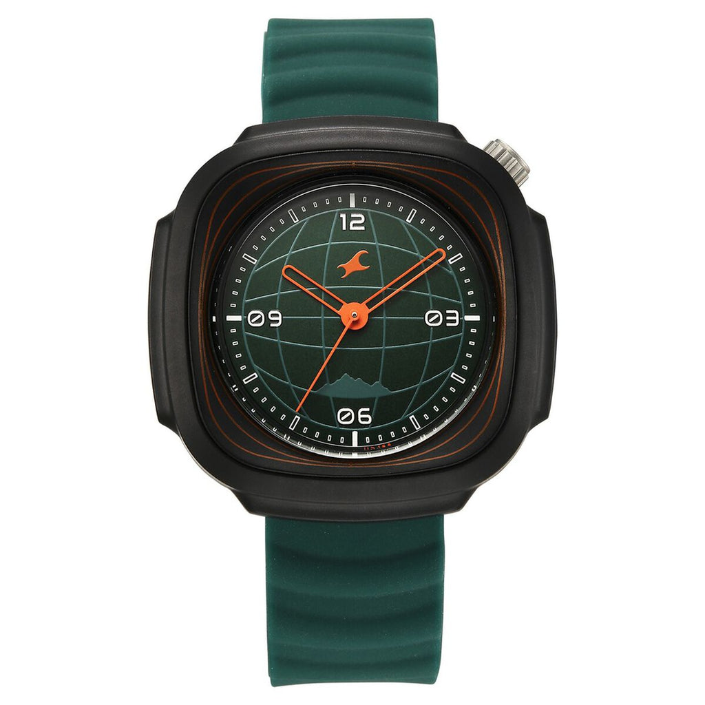 Fastrack Hype Adventure Green Dial Green Silicone Strap Men's Watch 38169PP02W - view 2