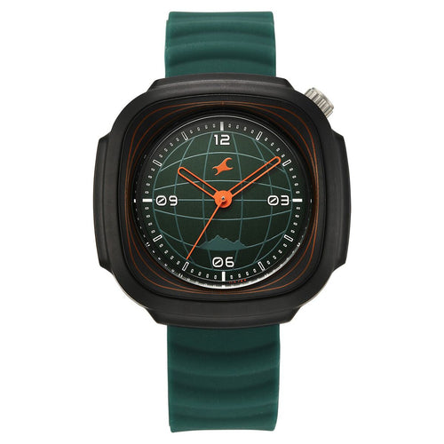 Fastrack Hype Adventure Green Dial Green Silicone Strap Men's Watch 38169PP02W - view 2