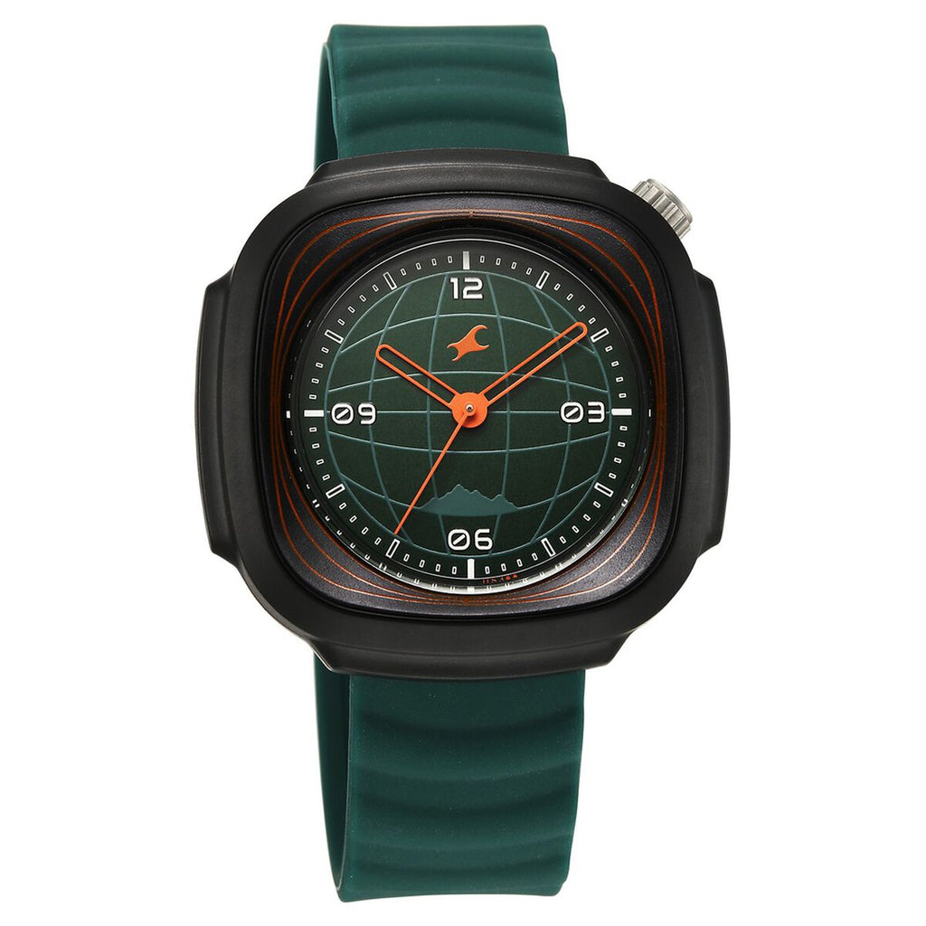 Fastrack Hype Adventure Green Dial Green Silicone Strap Men's Watch 38169PP02W - view 3