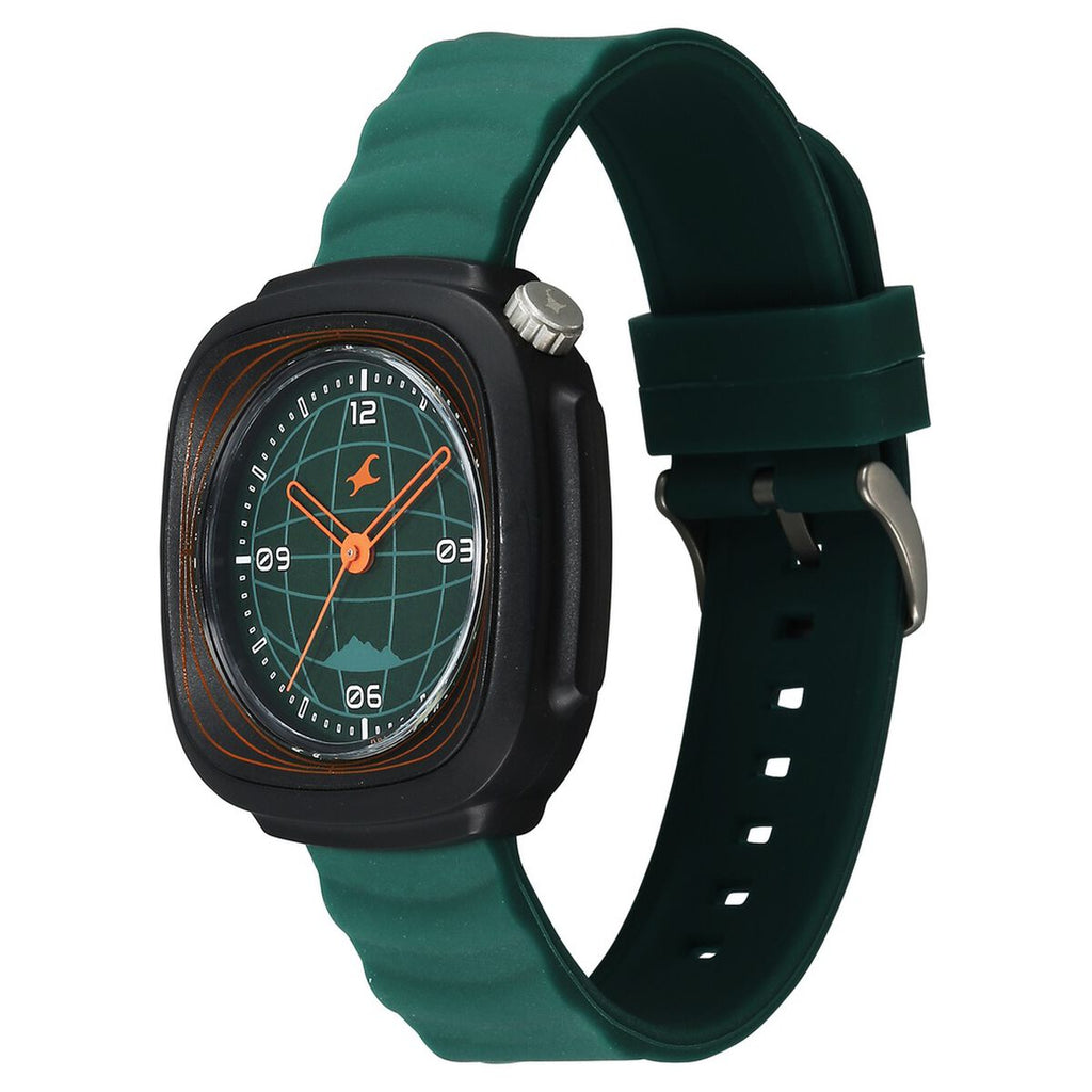 Fastrack Hype Adventure Green Dial Green Silicone Strap Men's Watch 38169PP02W - view 4