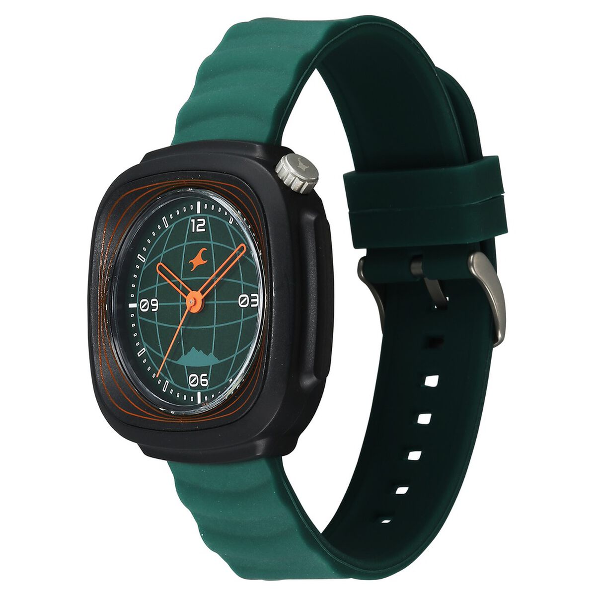 Fastrack Hype Adventure Green Dial Green Silicone Strap Men's Watch 38169PP02W - view 4