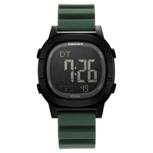 Fastrack StreetStyle Digital Dial Forest Green Silicone Strap Men's Watch 38200PP01 - view 1