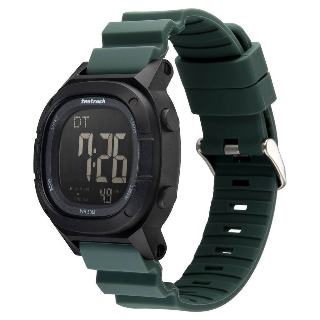 Fastrack StreetStyle Digital Dial Forest Green Silicone Strap Men's Watch 38200PP01 - view 3