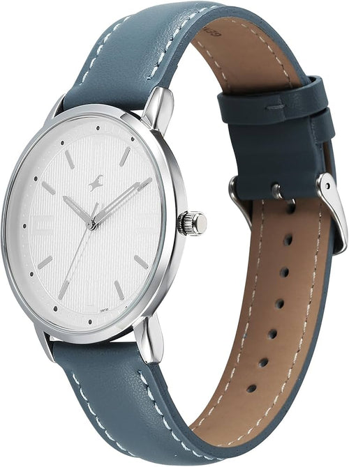 Fastrack Stunners X Special Edition Silver Dial Leather Strap Men's Watch 38159SL01 - view 2