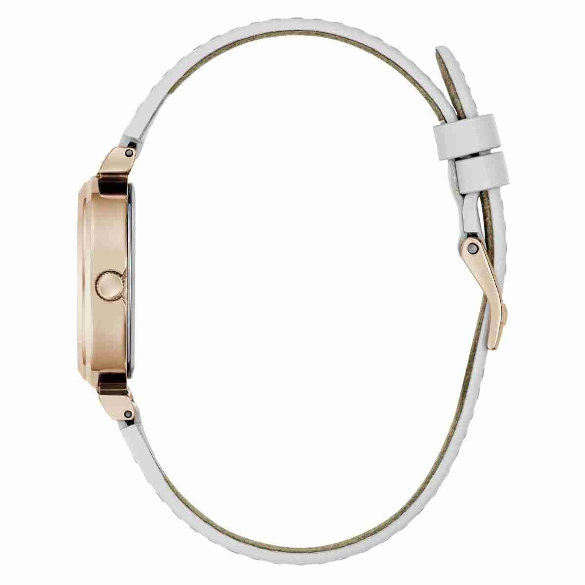 Guess Array Champagne Dial White Leather Strap Women's Watch GW1046L4 - view 2