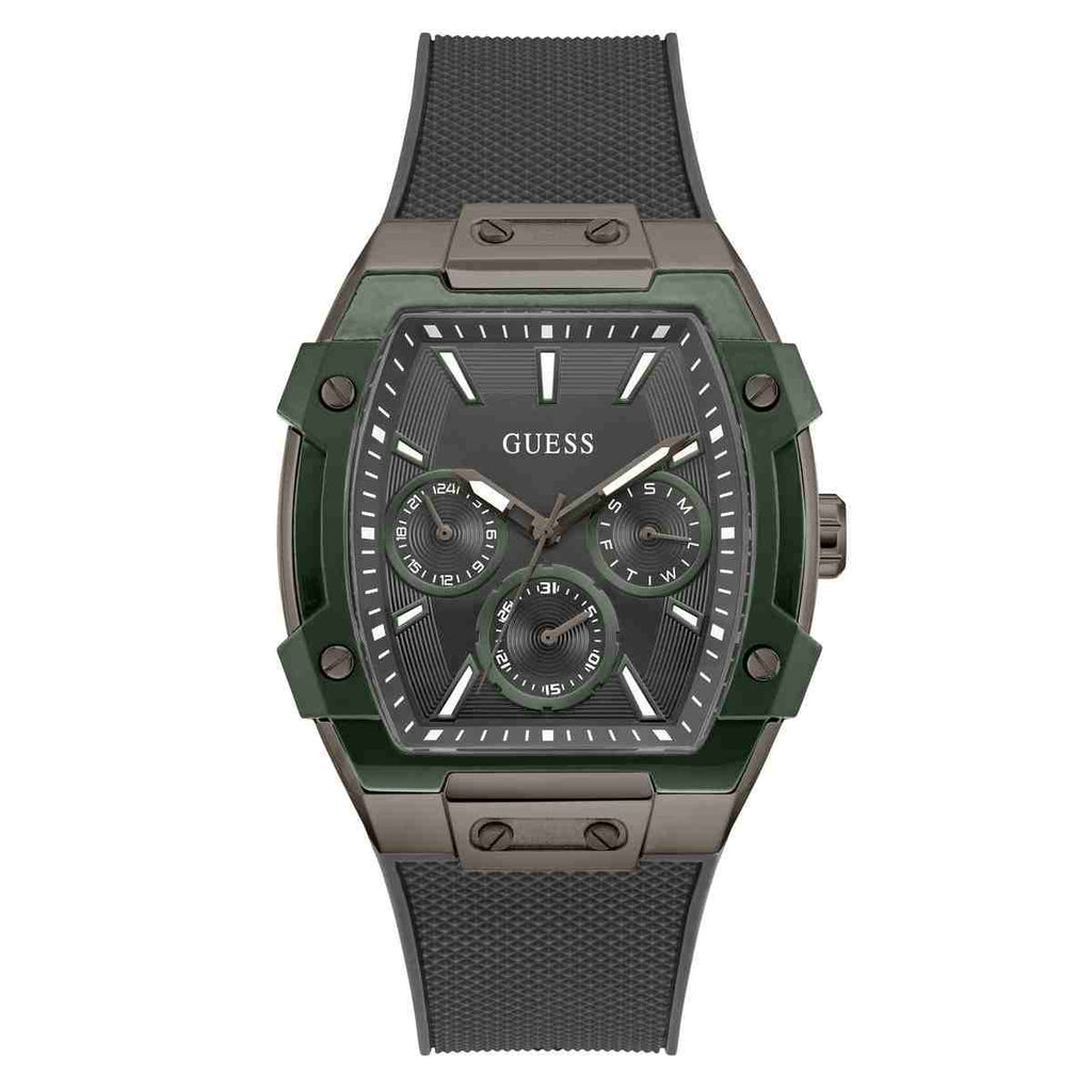 Guess Phoenix Grey Dial Grey Silicone Strap Men's Watch GW0956G3 - view 1