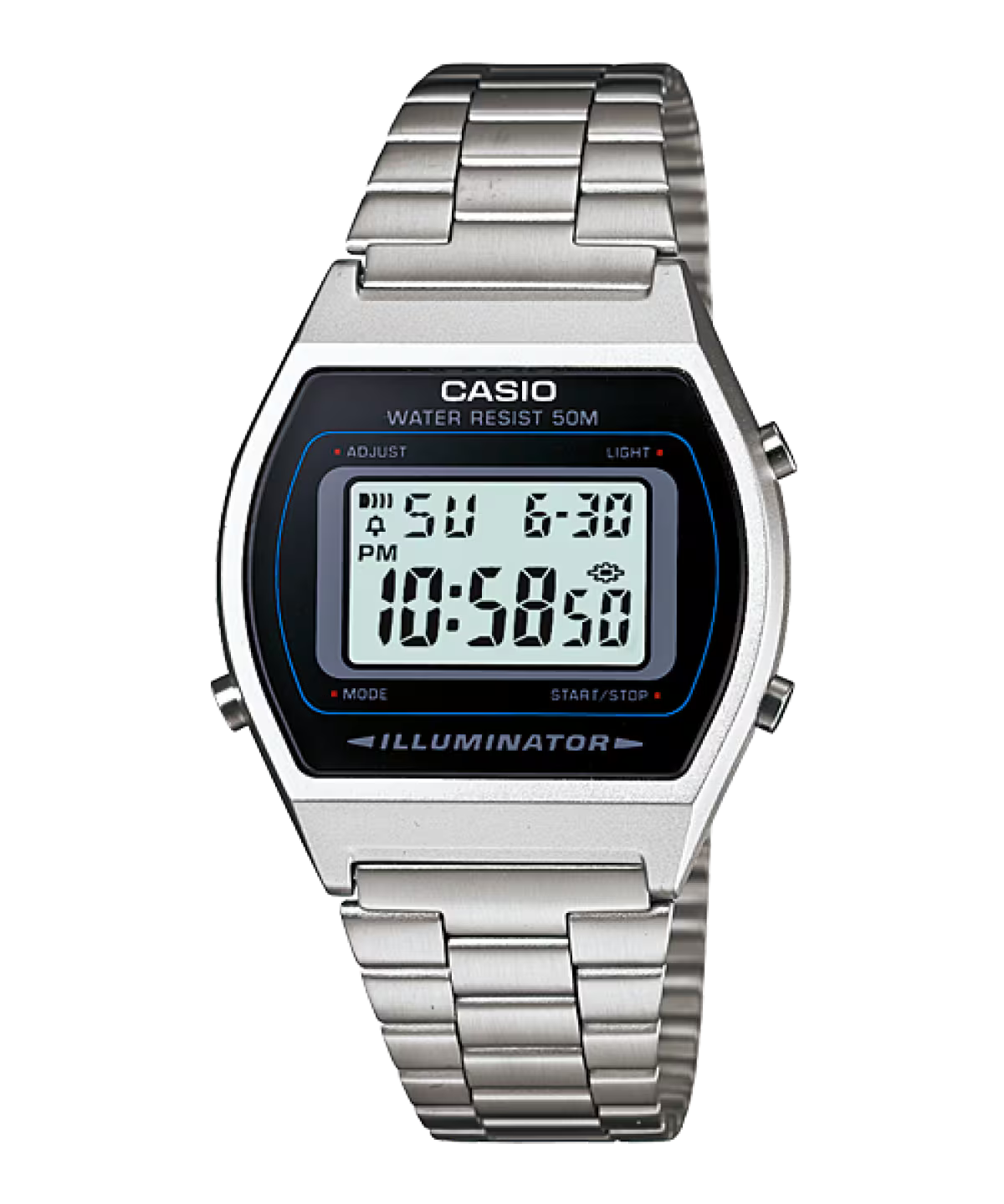 Casio Vintage Digital Stainless Steel Strap Unisex Watch B640WD-1AV - view 1