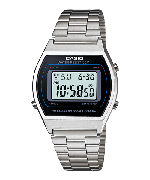 Casio Vintage Digital Stainless Steel Strap Unisex Watch B640WD-1AV - view 1