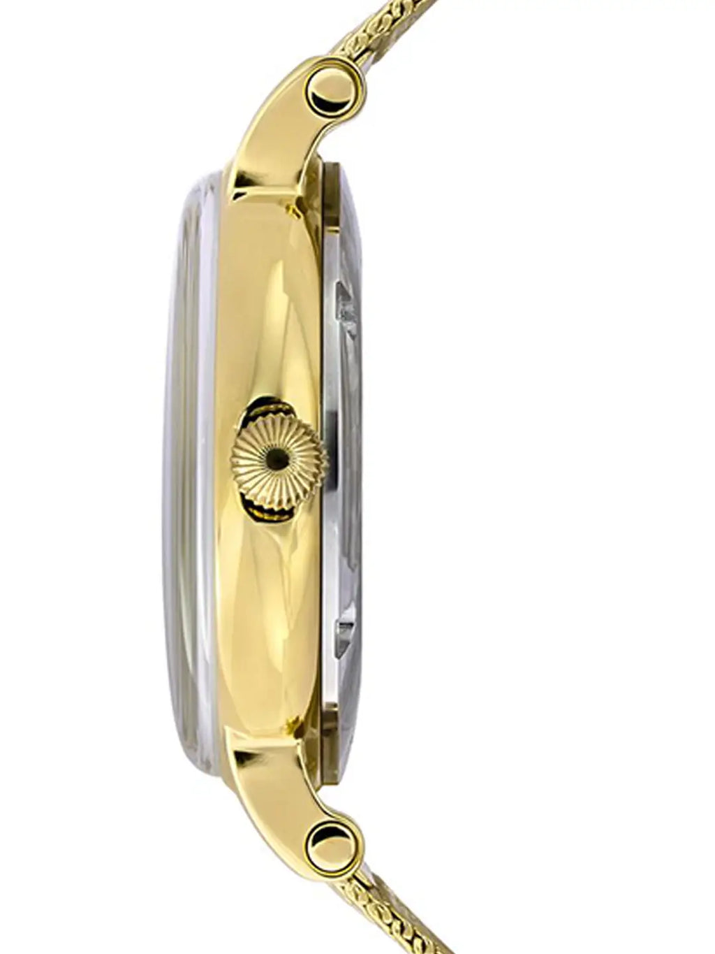 Timex White Skeleton Dial Gold-Tone Stainless Steel Bracelet Men's Automatic Watch - view 2