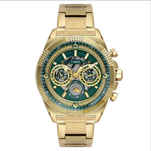 Timex Green Dial Stainless Steel Strap Men's Watch TWEG27700 - view 1