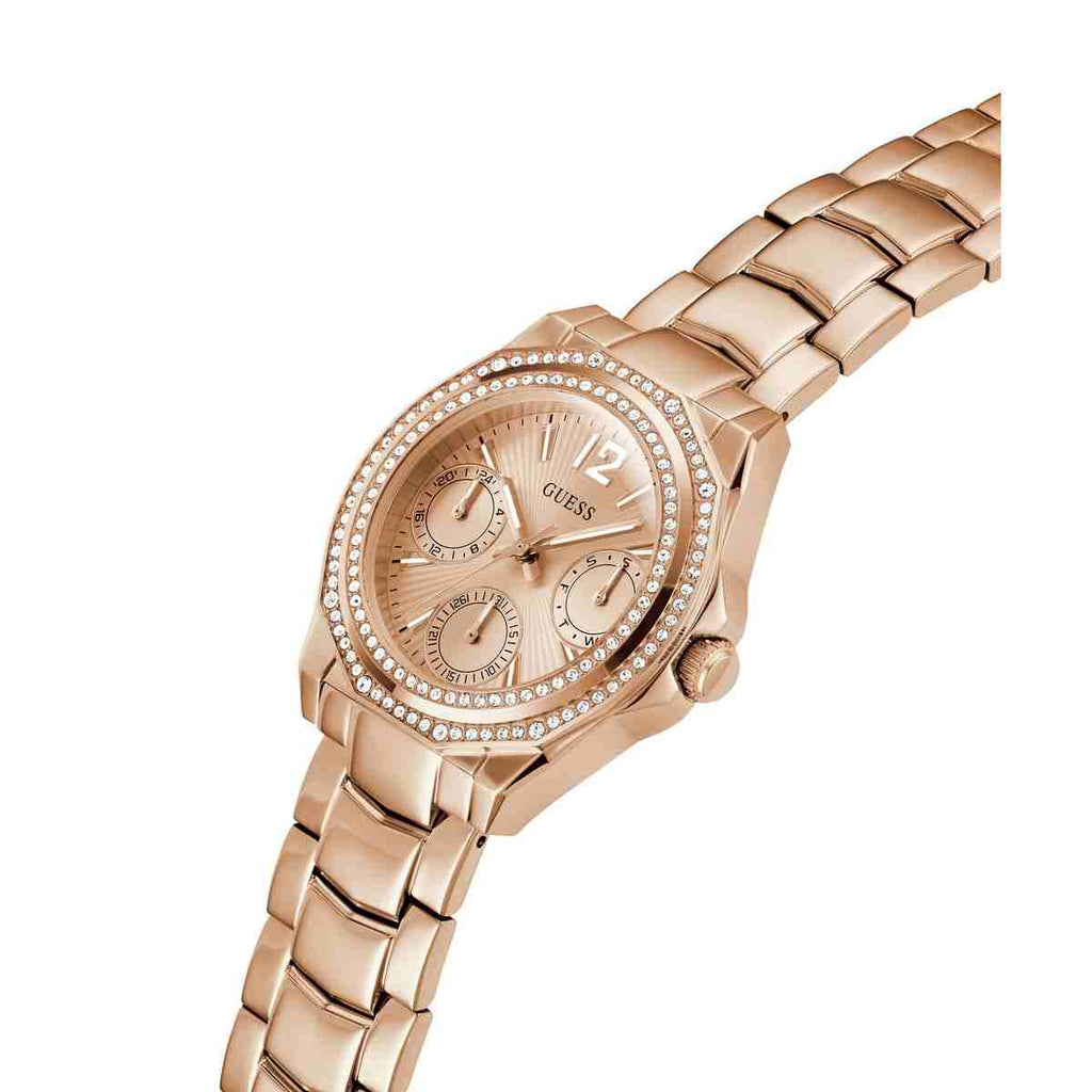 Guess Ritzy Rose Gold Dial Rose Gold-Tone Stainless Steel Strap Women's Watch GW0685L3 - view 7