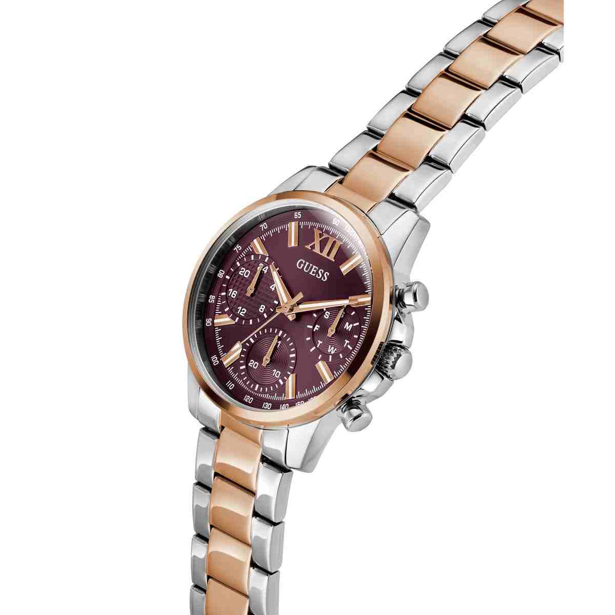 Guess Bailey Burgundy Dial Two-Tone Stainless Steel Strap Women's Watch GW0933L5 - view 7