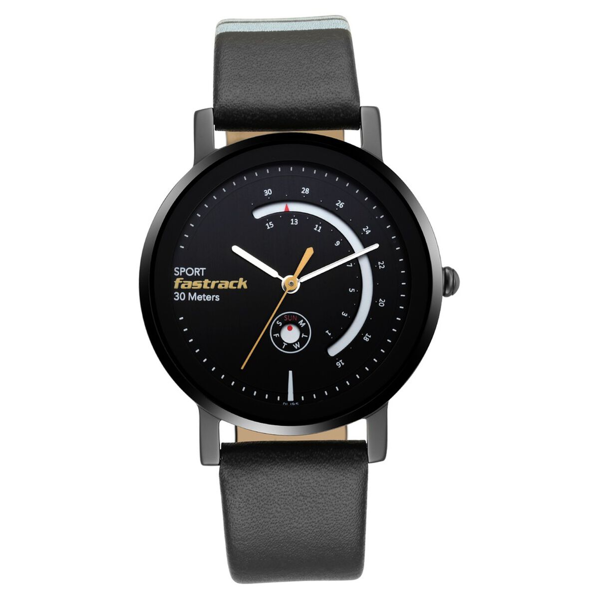 Fastrack Wear Your Look Black Dial Black Leather Strap Women's Watch 6172NL01 - view 2