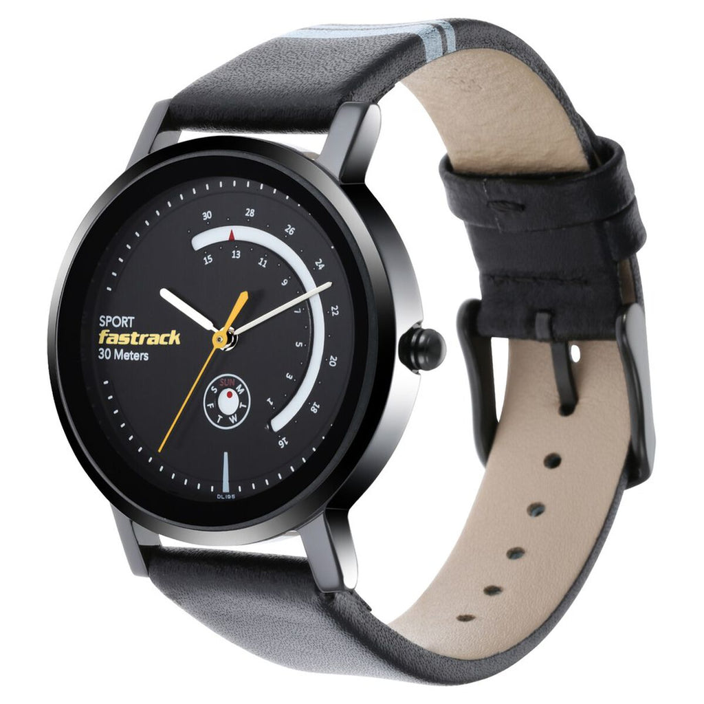 Fastrack Wear Your Look Black Dial Black Leather Strap Women's Watch 6172NL01 - view 3