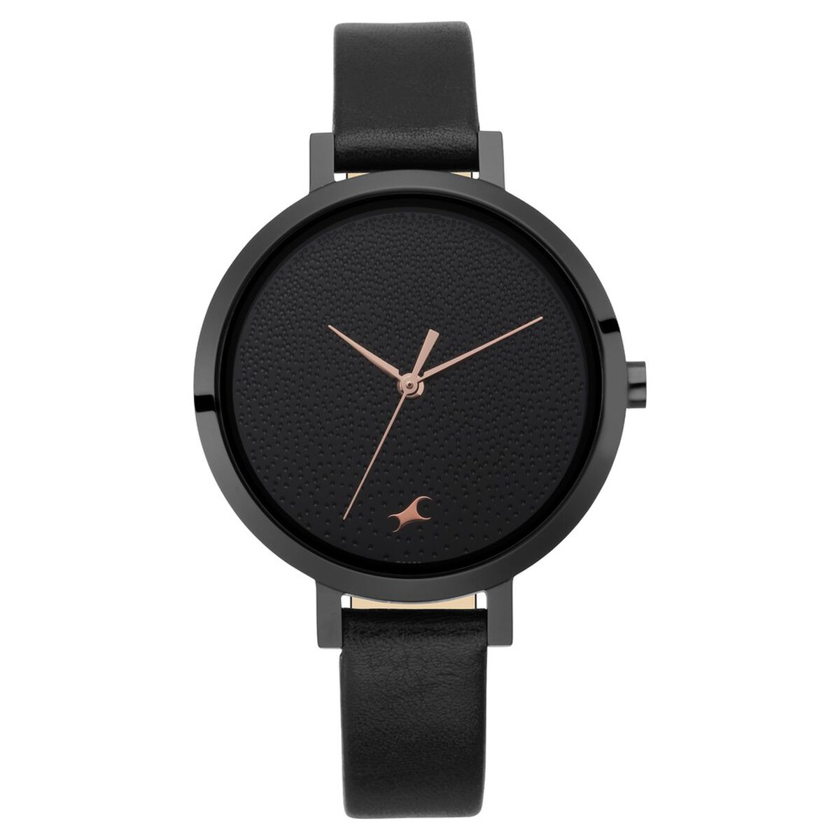 Fastrack Paint Me Black Dial Black Leather Strap Women's Watch 6230NL01 - view 2