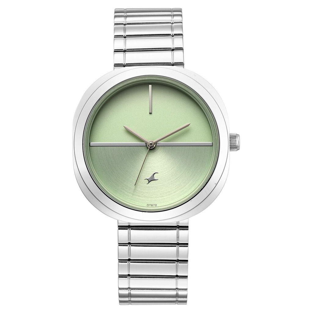 Fastrack 9 to Fine Green Dial Silver Stainless Steel Strap Women's Watch 6330SM01 - view 1