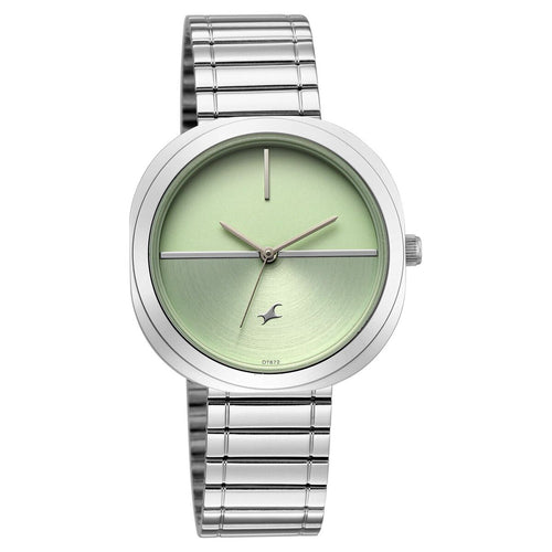 Fastrack 9 to Fine Green Dial Silver Stainless Steel Strap Women's Watch 6330SM01 - view 2