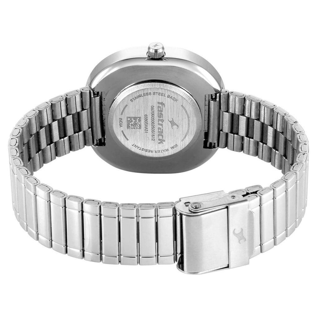 Fastrack 9 to Fine Green Dial Silver Stainless Steel Strap Women's Watch 6330SM01 - view 6
