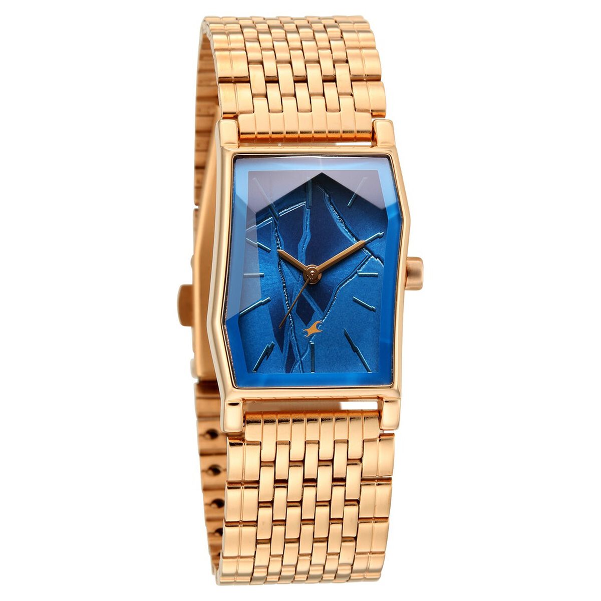 Fastrack Oceanyx 2.0 Blue Dial Rose Gold Stainless Steel Strap Women's Watch 6333WM01 - view 2